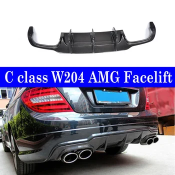 

Real Carbon Gloss Black Rear Diffuser Bumper Lip For Mercedes-benz W204 2- door 4- door Facelift & C63 2011 2012 2013 2014