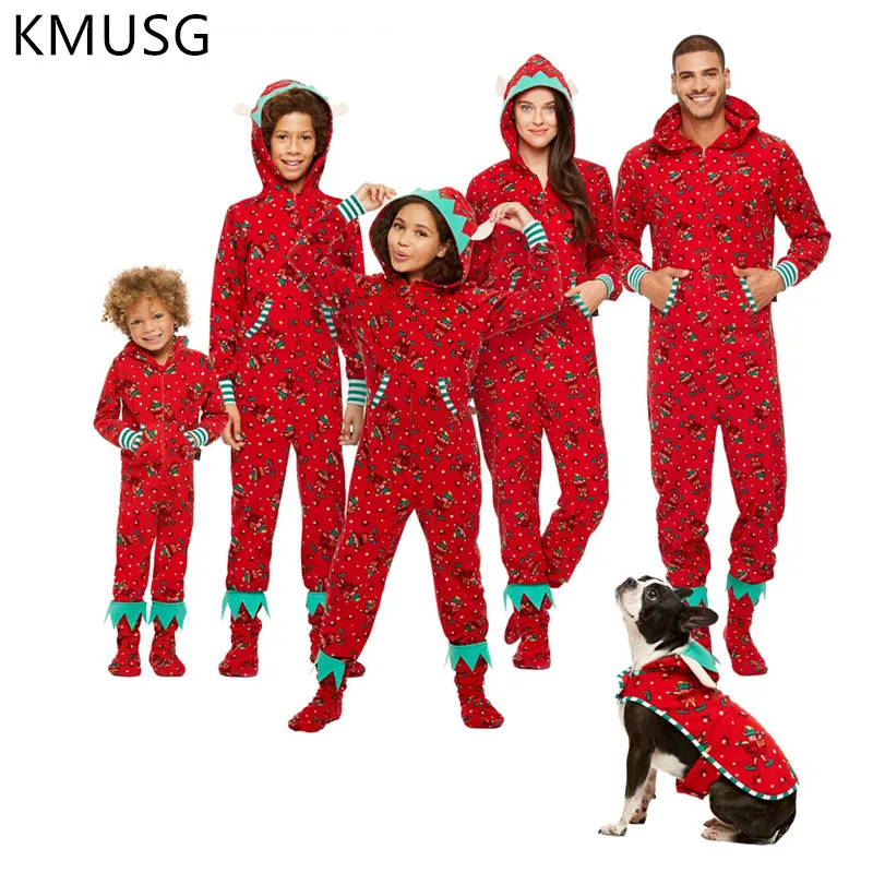 

Family Matching Christmas Pajamas PJs Sets Kids Adult Xmas Sleepwear Nightwear Clothing family casual Santa clothes Set H0918