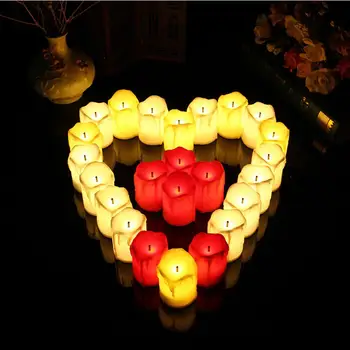 

5Pcs Simulation LED Led Candle Light Flameless Electronic Candle Table Light Led Candles Led Lights Wedding Party Decoration
