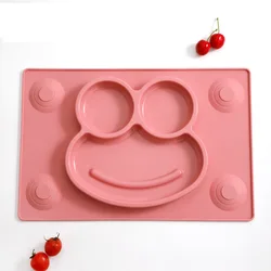 No BPA Baby Dishes Silicone Infant Plate Bowls Kids Tableware Food Holder Tray Children Food Container Placemat for Baby Feeding