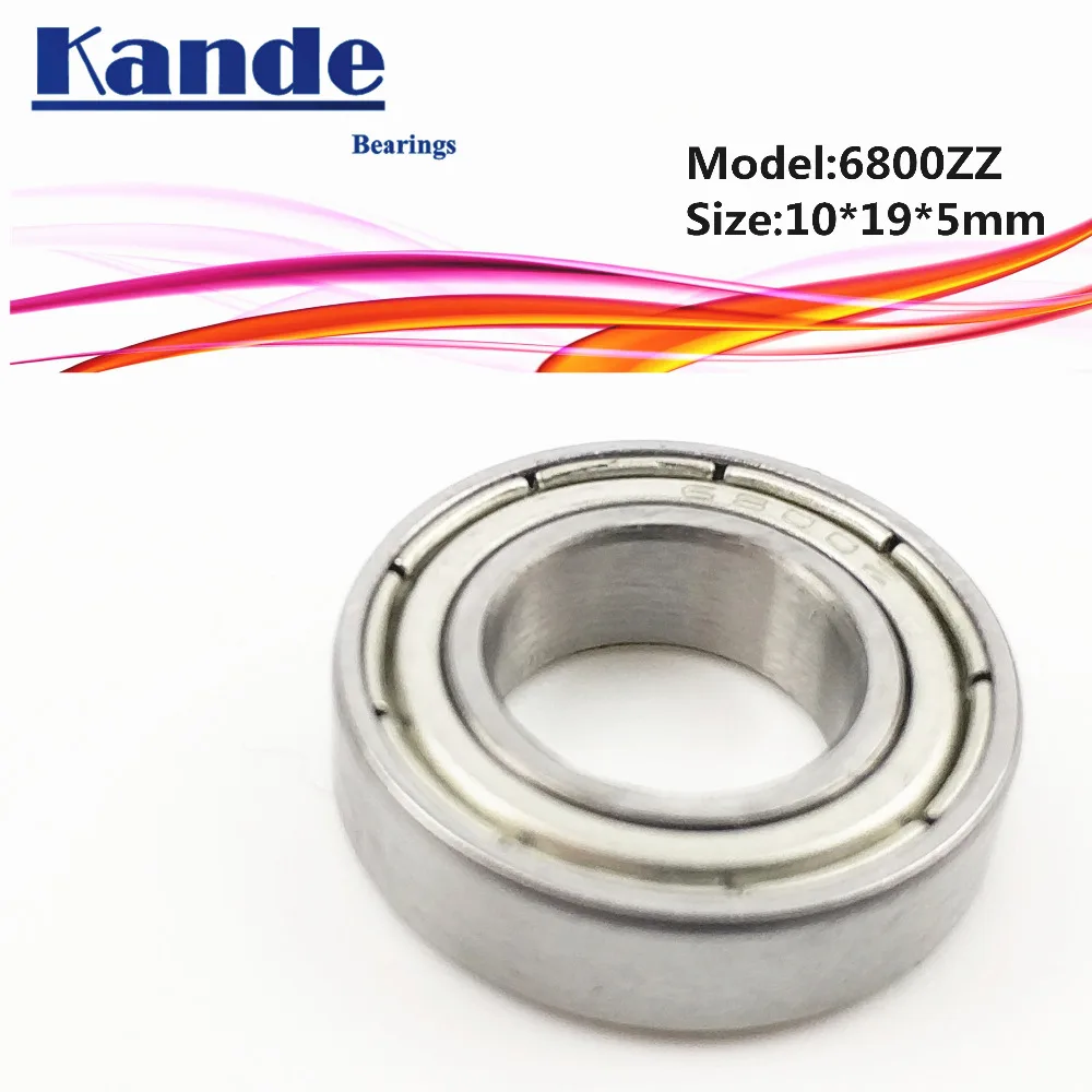 10pcs 6800ZZ ABEC-1 10x19x5 6800ZZ Thin Section Deep Groove 6800 Ball Bearing 61800