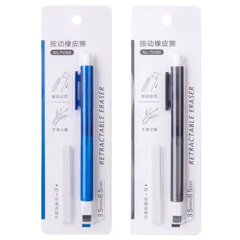 

Eraser Mechanical Eraser Meticulous Highlighting Refillable Pen Shape Rubber Press Type School Stationery