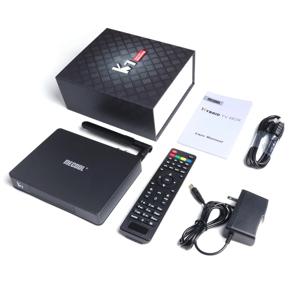 MECOOL K7 K6 DVB S2- T2- C Android 7.0 TV Box 2GB RAM 16GB ROM Quad core 2.4G+ 5G WiFi USB3.0 100Mbps 4K Media Player