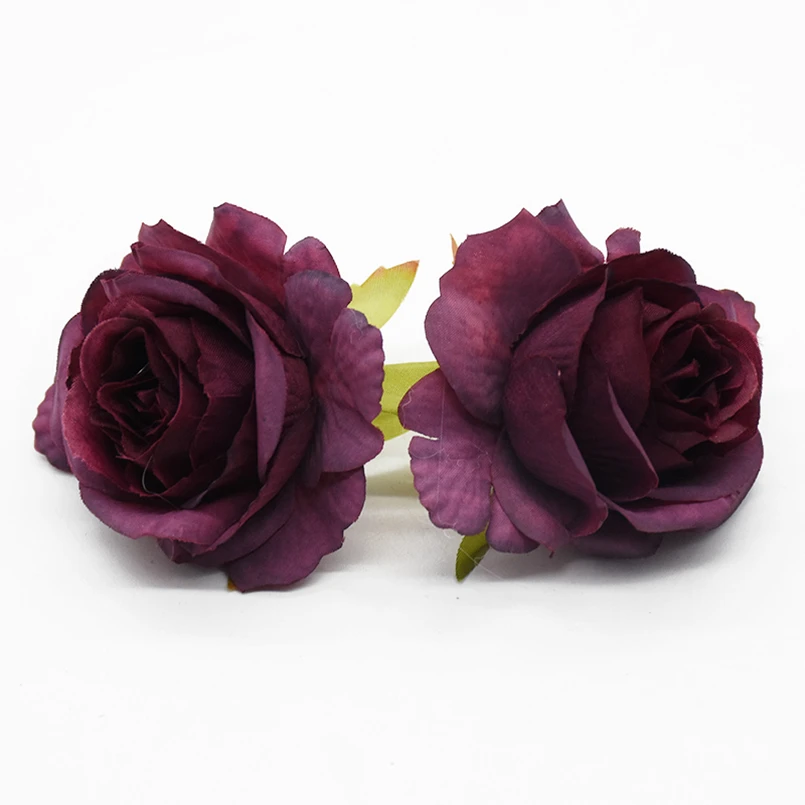 thumbnail image 1 of 2/10 piezas de flores artificiales baratas, rosas de seda para decoración del hogar, bodas, Navidad, bricolaje, álbumes de recortes, suministros para manualidades, plantas falsas, 1 of 5