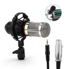 

Metal Condenser Microphone Karaoke Studio Recording Vocals Podcasts YouTube Microfone Profissional Micro Sponge Shock Mount