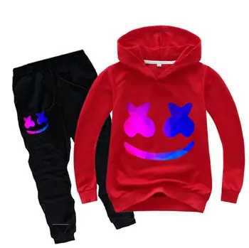 

Cartoon Printed Boys Girls Clothes Spring And Autumn Children's Hooded Sweatshirts Harem Pant Casual Jogging Suit