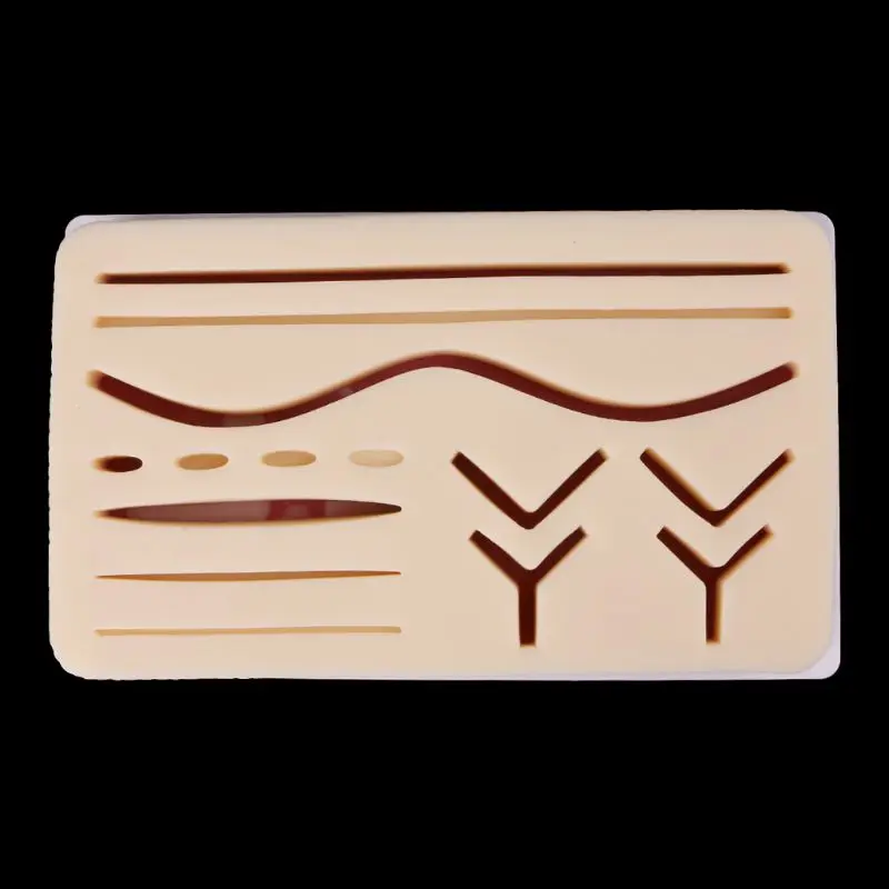 

Silicone Human Skin Model Wound Skin Suture Props Models Suture Practice Pad Surgical Training Practice Tool
