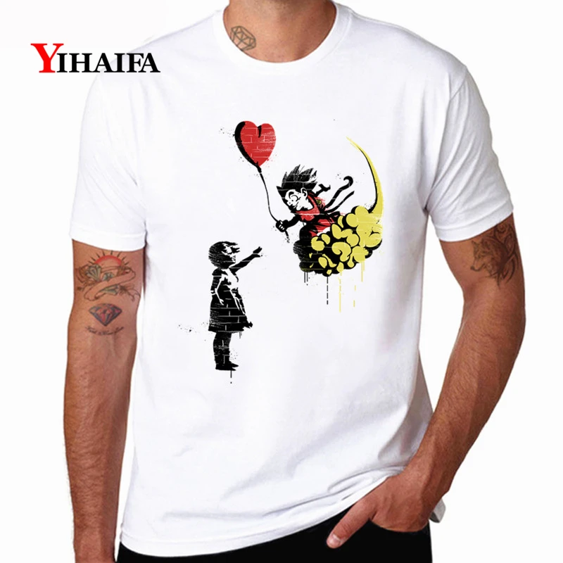 

YIHAIFA Brand Mens T Shirt Cartoon Dragon Ball Z Super Goku Anime Graphic Tee roupas Oversized S 4XL 5XL Cotton T-Shirts Tops