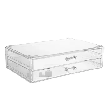

Clear Cosmetic Storage Box Organizer Clear Transparent Makeup Cosmetics Jewelry Organizer Clear Lipstick Cosmetic Brush Box