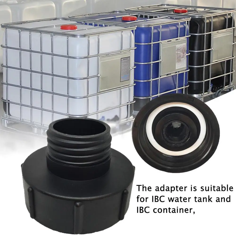 

IBC Adapter S100x8 to S60x6 IBC Tank Connector Adapter Replacement Garden Watering Pipe Connector Black