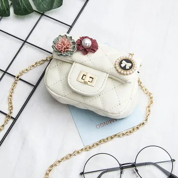 

PU leather floral princess women mini handbag child crossbody shoulder pouch money bag bolso mujer bolsa feminina for baby girls