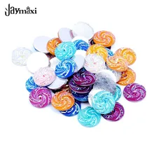 Jaymaxi 16 milímetros Resina Rodada Fundo Plano AB Cor Descobertas Jóias DIY Fazendo Moinho de Vento Decorativo Cabonchos 6.3
