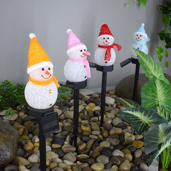 

Outdoor Garden Decoration Landscape Solar Light Christmas Cartoon Snowman Garland Lamp Platform Waterproof LED Lawn Light