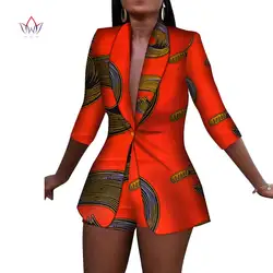 Новый Для женщин костюм и Комплекты с короткими штанами Базен Riche Африканский одежда из 100% хлопка с принтом комплекты из 2 предметов