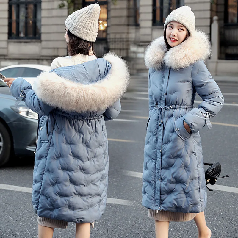 

Down Jacket 2018 Winter Trend Simple Cool Long Sleeve Mid-length Solid Color Hooded Fashion