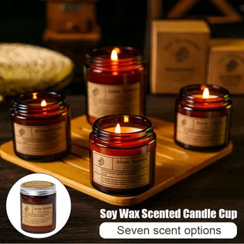 

250ML Aromatherapy Scented Candle Handmade Soy Wax Candle Smokeless Candle Home Living Room Festival Candles YE-Hot