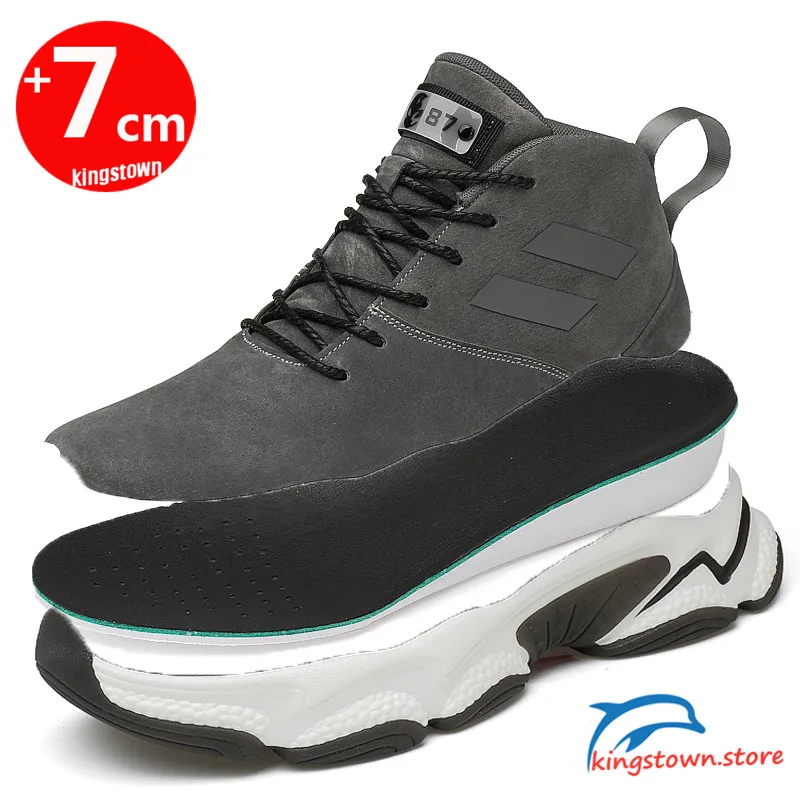 Sneakers Man Elevator Shoes Height Increase for Men Insoles 7CM Sports Heightening Tall |