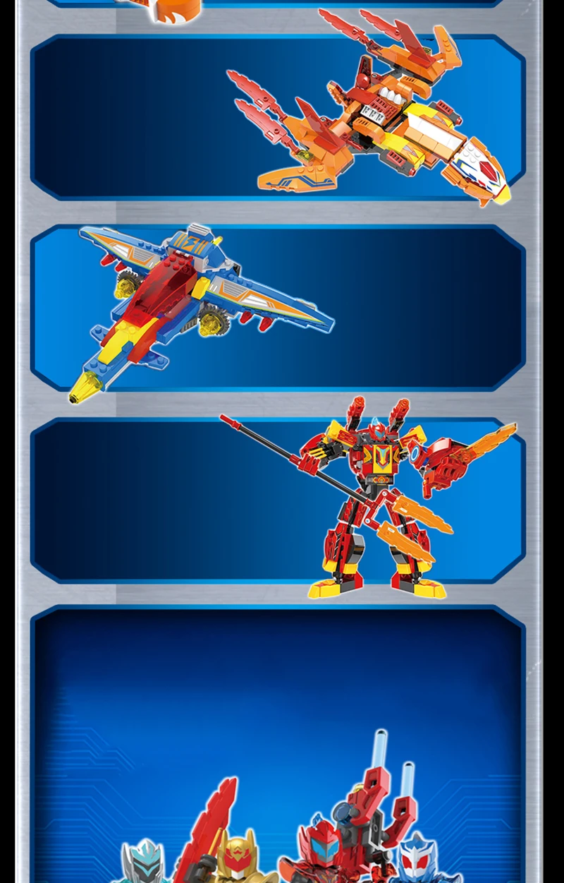 AULDEY новейшие оригинальные строительные блоки деформация Фигурки игрушки 3D кирпичи обучающие игрушки для детей Подарки