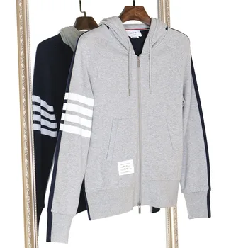 

2020 Fashion TB THOM Brand hooded Men Sweatshirts Hoodies Male Casual Sportswear Coat Contrast Color Personality Mens Clothing