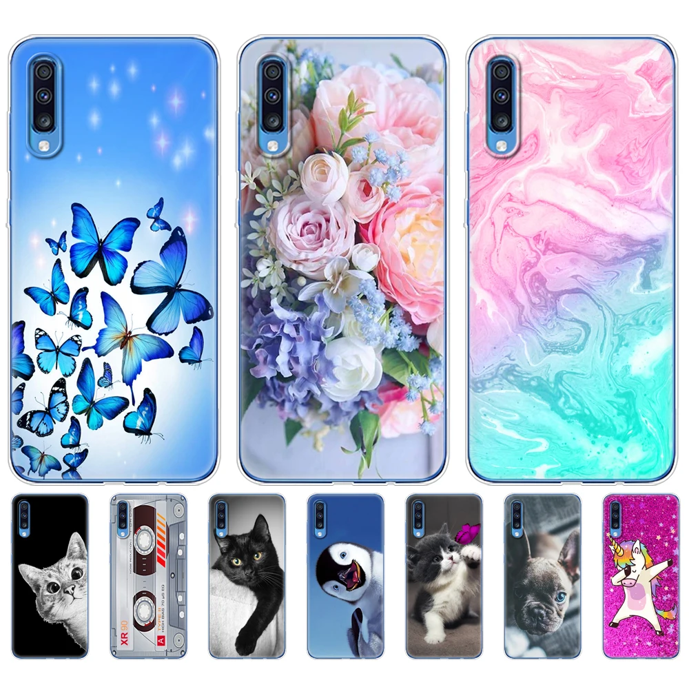 Чехол для Samsung A70 2019 мягкая задняя крышка телефона из ТПУ Galaxy силиконовые чехлы Coque