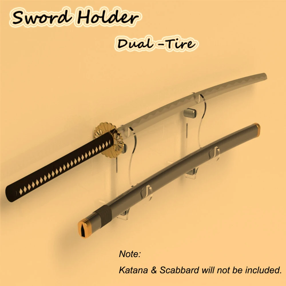 Sword Wall Mount Solid Sword Stand Samurai Sword Display Supports Katana  Holder
