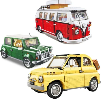 

21001 Volkswagens T1 Campers / 21003 Beetles / 21002 Cooper Lepining Technic Building Blocks Bricks Toys 10220 10252 10242 10271