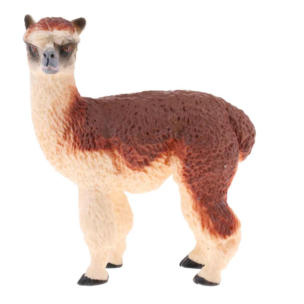 Lifelike Simulation Jungle Widlife Alpaca Animals Model Figurine Kids Action Figure Science Nature Toys Home Decoration Props