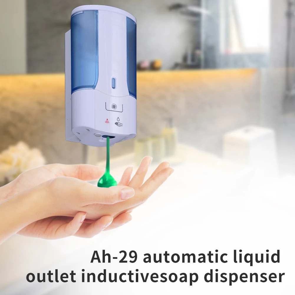 

450ml Wall Mounted White ABS Liquid Waterproof Infrared Induction Smart Hand Free Kitchen Automatic Soap Dispenser Touchless