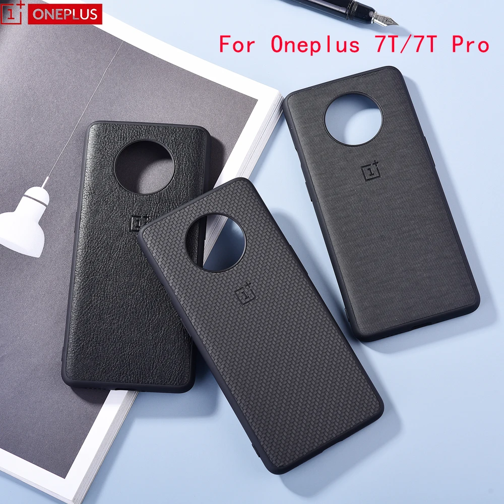 OnePlus Nord 7T Pro Protective Case Karbon Carbon Fiber Mobile Phone Official Back Cover Shell For One plus 1+ 8 9R 9 | Мобильные