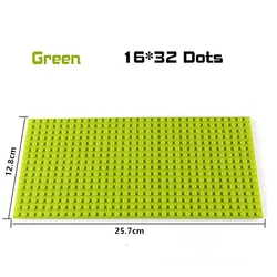 Large Building Blocks Baseplate for Creative Play - DIY Plastic Plate for Kids' Toy Construction (16X32 Light green)