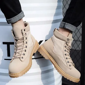 

Men Boots Winter Boots British Trend Men Boots Retro Boots Tide Tooling Shoes Fashion Men Snow Boots Work Shoes Boys 38-55