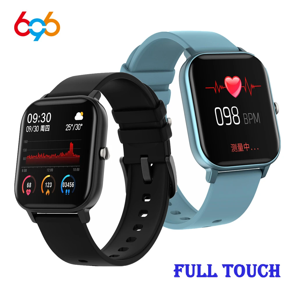 696 P8 Watch Men Women 1.4inch Touch Fitness Tracker Heart Rate Monitoring Sports Watches GTS Xiaomi Huawei|Smart Watches| -