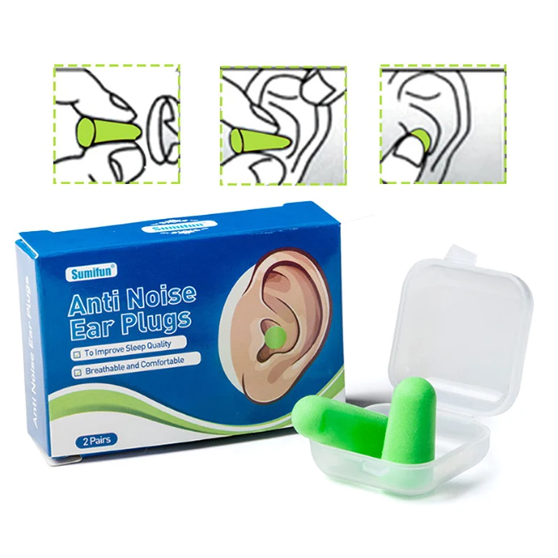 4pcs Ear Plugs Selling High-quality Foam Anti Noise Ear Plugs Ear Protectors Sleep Soundproof Earplugs Workplace Safety Supplie