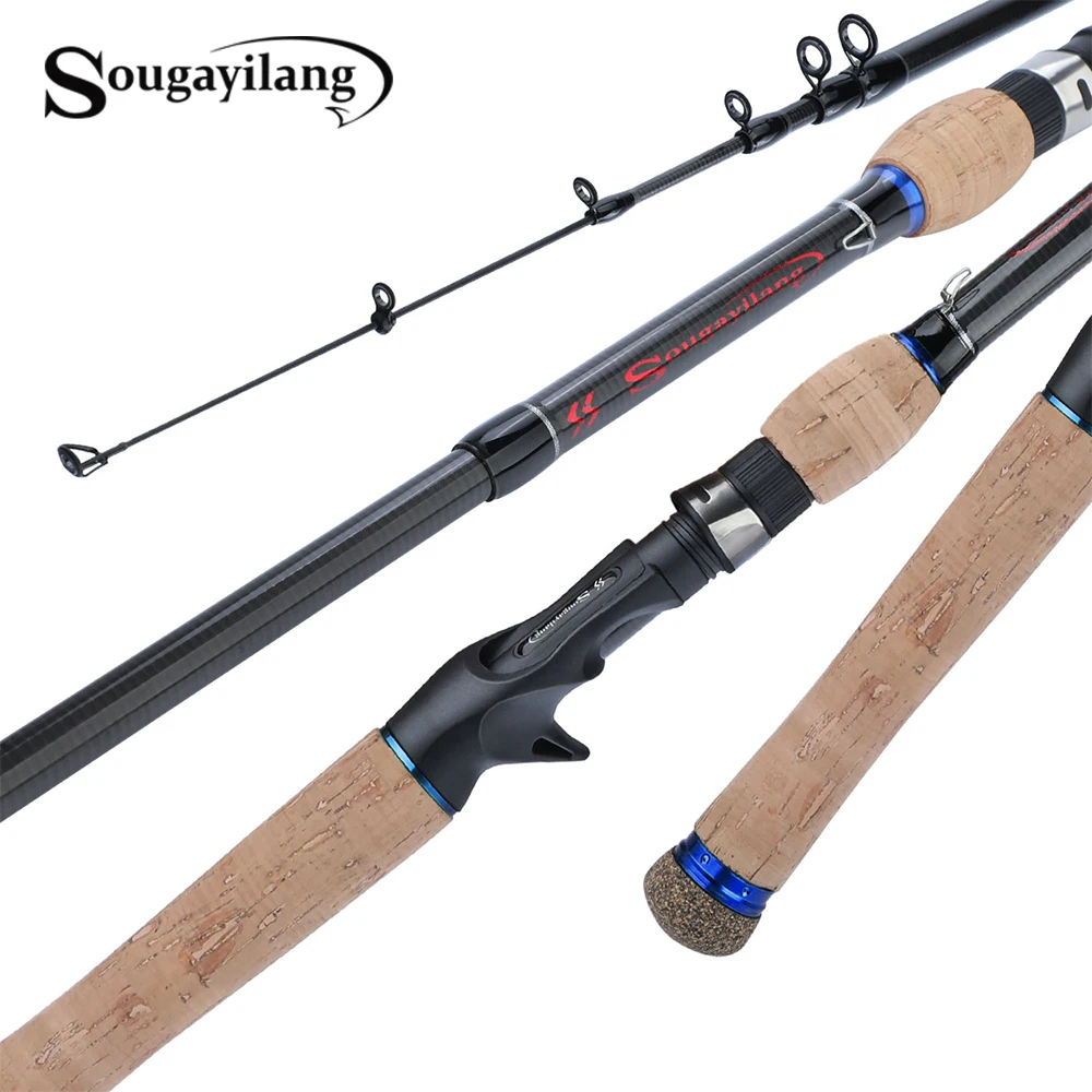 Details about   New Telescopic Lure Rod Carbon Fiber Cork Wood Handle Spinning Rod Fishing Pole 