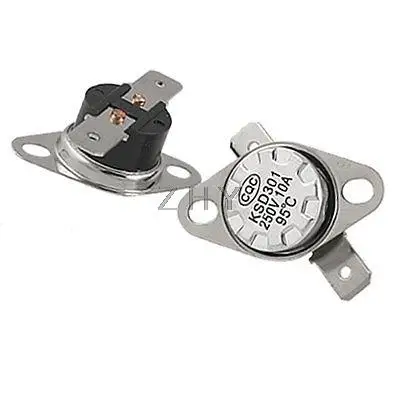 

5 Pcs 250V 10A 95 Celsius N.C Temperature Control Switch Themostat KSD301