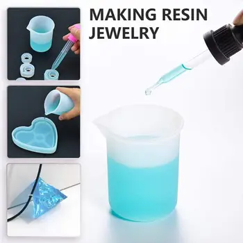 

8 Pcs 100ml Silicone Measuring Mixing Cup Crystal Epoxy UV Resin Craft Casting Mould DIY Jewelry Making Tools