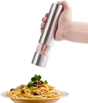 

Electric Automatic Mill Pepper and Salt Grinder Stainless Steel Pepper Mill Adjustable Ceramic Spice Pepper Grinder Kitchen Tool