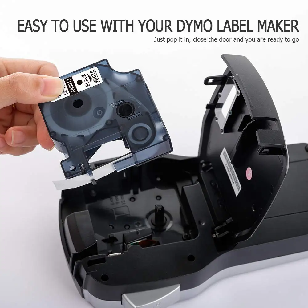 45013 45010 Dymo D1 호환 라벨 테이프 12mm 45016 45017 45018 45021 45026 라벨 프린터 LM160 LM350 210D 라벨 메이커