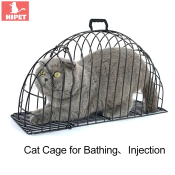 

High Quality Pet Cat Bathing Cage Small Dog Cage Durable Protect Anti-Grab Double Doors Cats Cage For Injecting Nail Trimming