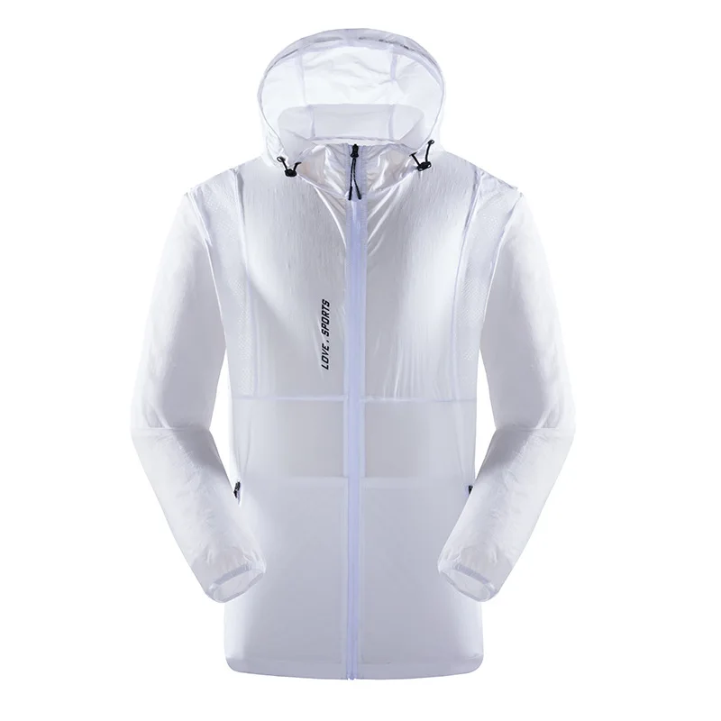 

Outdoor Men Summer Sunscreen UV-Protection Anti-Light Rain Trench Coat Women's Quick-Dry Ultra-Thin Translucent Wind Shield
