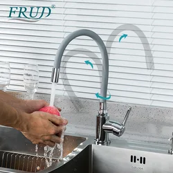 Frud Kitchen Faucets 360 Degree Rotatable Water Mixers Water-Saving Bubbler Taps Ceramic Spool Tapware R42052-31