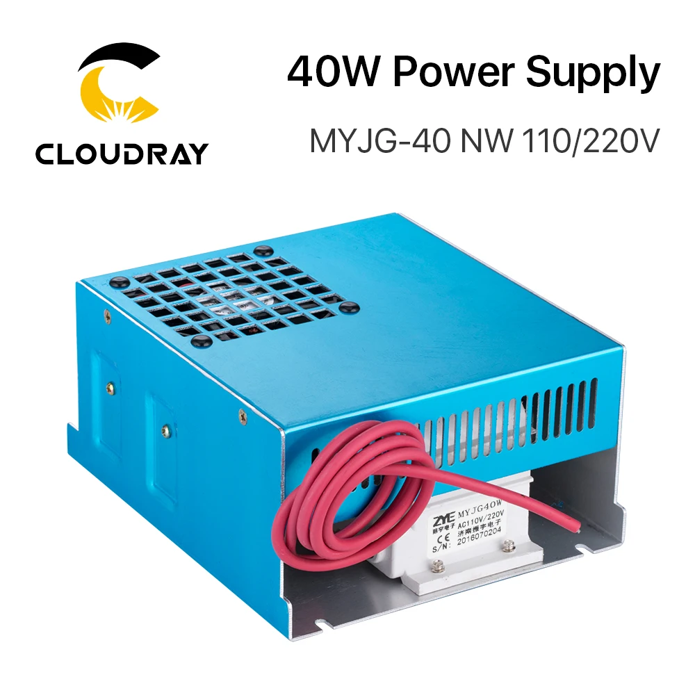 Cloudray 40W CO2 laseriga toiteallikas MYJG-40 110V 220V CO2 - Puidutöötlemismasinate varuosad - Foto 2