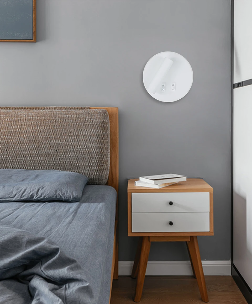 Led wand lampen 3W lesen licht 7W hintergrundbeleuchtung mit schalter wand licht hotel nacht moderne wand lampe schlafzimmer studie treppen wandlampen – Detail 9