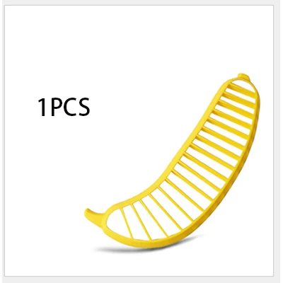 Слайсер измельчитель бананов Резак Пластиковый Банан салат сделать инструмент фруктовый салат колбаса зерновые Резак Пластиковый Банан C1216 d - Цвет: 1PCS