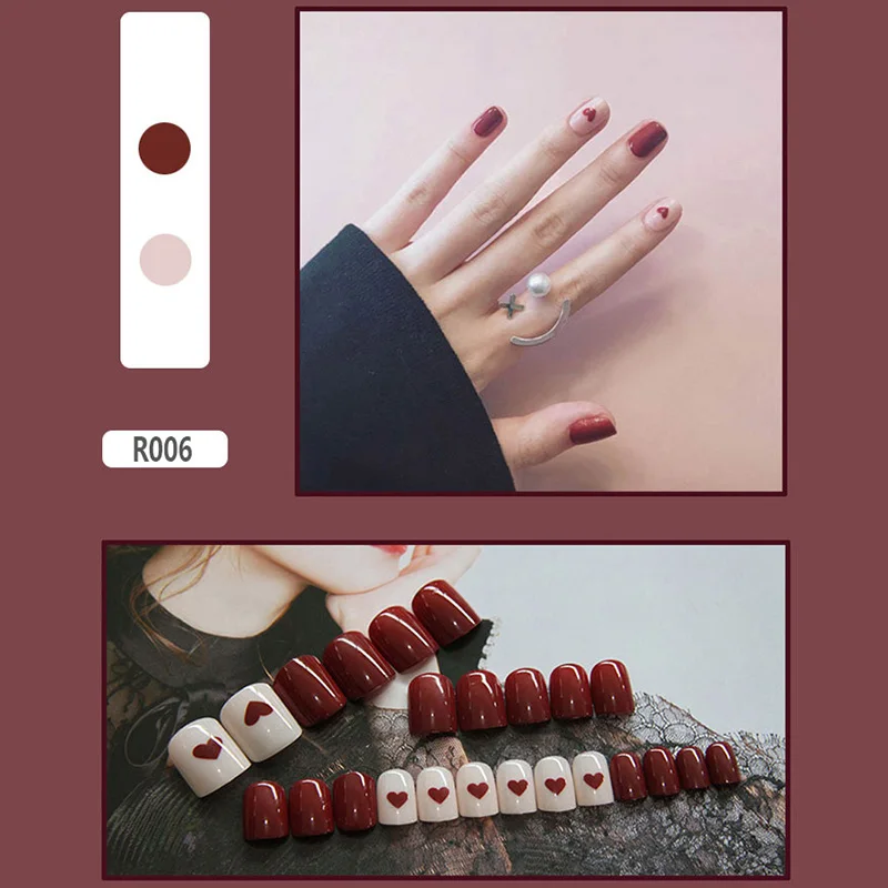 r006 24 шт наклейки для нейл-арта декоративные наклейки маникюрные аксессуары для женщин леди V9-Drop - Цвет: r006