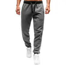 Men Splicing Sweatpants Printed Overalls Casual Pocket Sport Work Casual Trouser Pants Outdoor Elastic Waist Straight Trouser