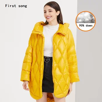

Women's 90% white duck down jacket thick down jacket New2019 winter women's coat coated hooded down robes Doudoune Femme XL