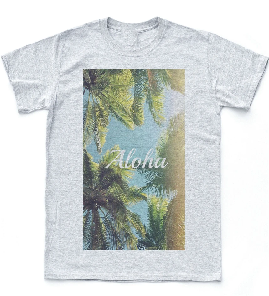 Футболка Aloha Palms летние пляжные футболки tumblr Skater Quote High inie Top 2Xl 3Xl футболка | Мужская