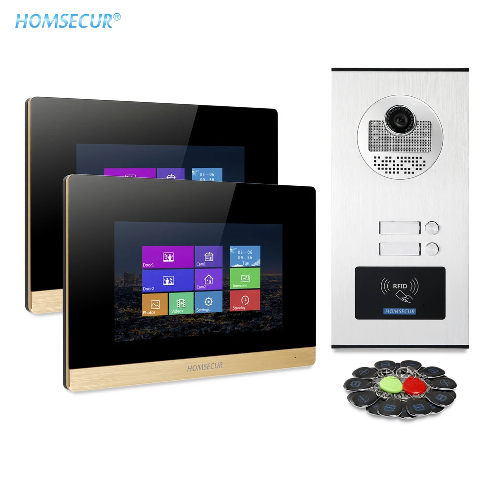 

HOMSECUR 7" Video Door Phone Intercom System+Silver Camera 800TVL for House/Flat XC111-2+BM716-G/BM716-S/BM715-G/BM715-S