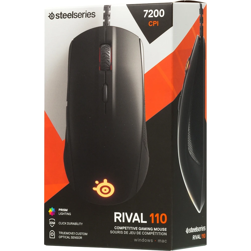 Мышь Steelseries Rival 110 черный оптическая(7200dpi) USB(6but